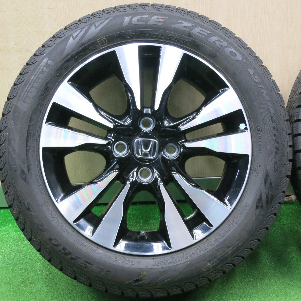 22年!★ホンダ GP7 フィット シャトル 純正 185/60R15 スタッドレス ピレリ アシンメトリコ PCD100/4H★4113003NJス
