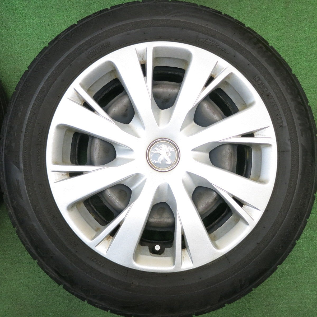 バリ溝!21年!8.5分★プジョー 208 純正 スチール 185/65R15 ブリヂストン プレイズ PX2 15インチ PCD108/4H★5042713HAノ