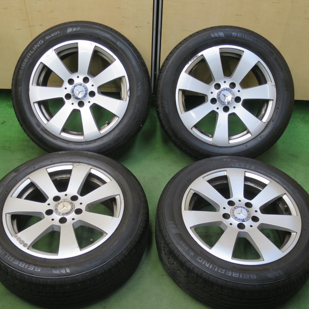 バリ溝!22年!8.5分★ベンツ Cクラス W204 純正 205/55R16 セイバーリング SL201 16インチ PCD114.3/5H★5092601TTノ