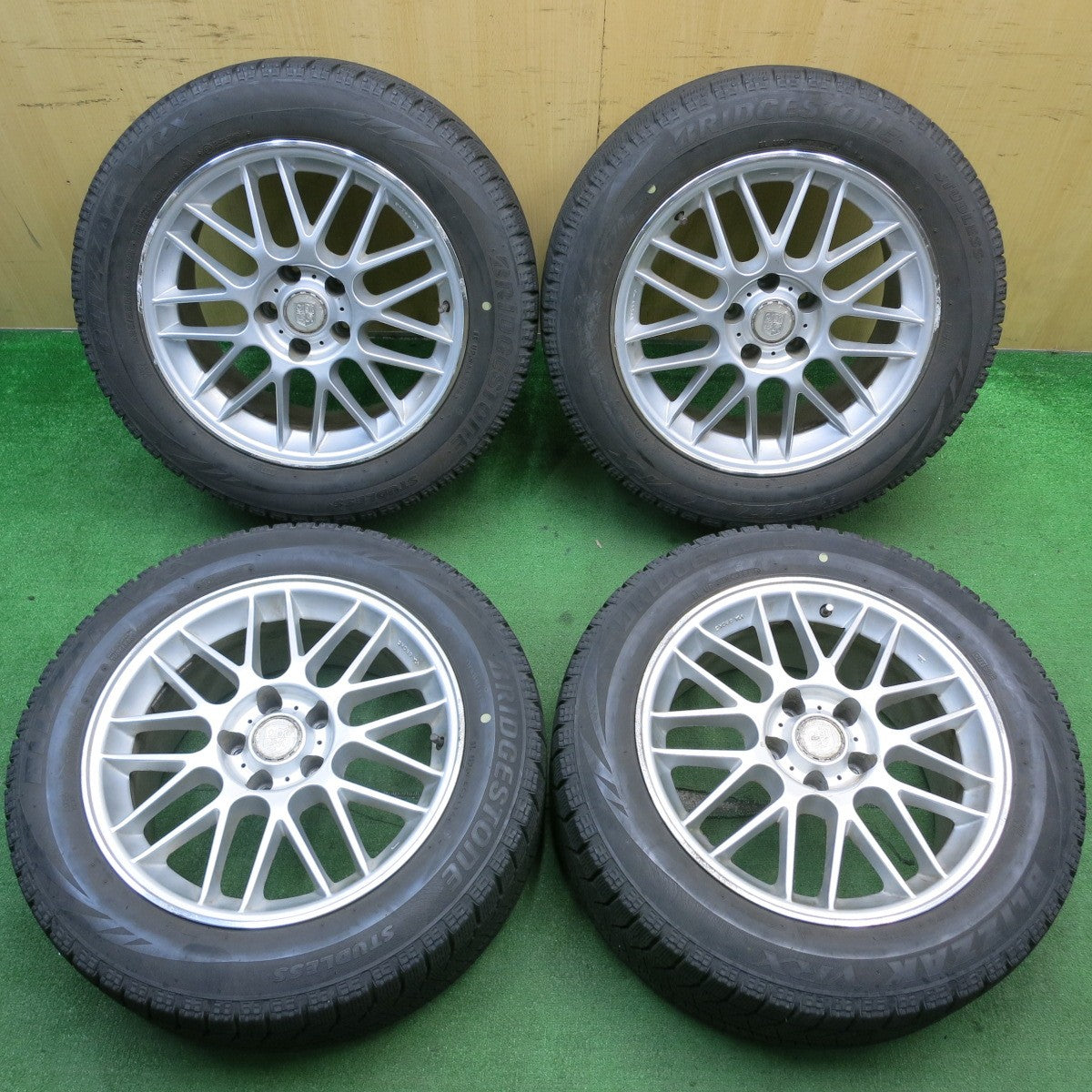 4本価格★スタッドレス 225/55R17 ブリヂストン ブリザック VRX 社外 アルミ 17インチ PCD114.3/5H★5052005TNス