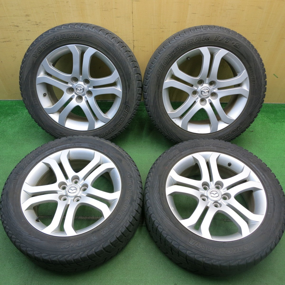 4本価格★マツダ MPV 純正 225/60R18 スタッドレス ヨコハマ ジオランダー i/T-S 18インチ PCD114.3/5H★5062904HAス
