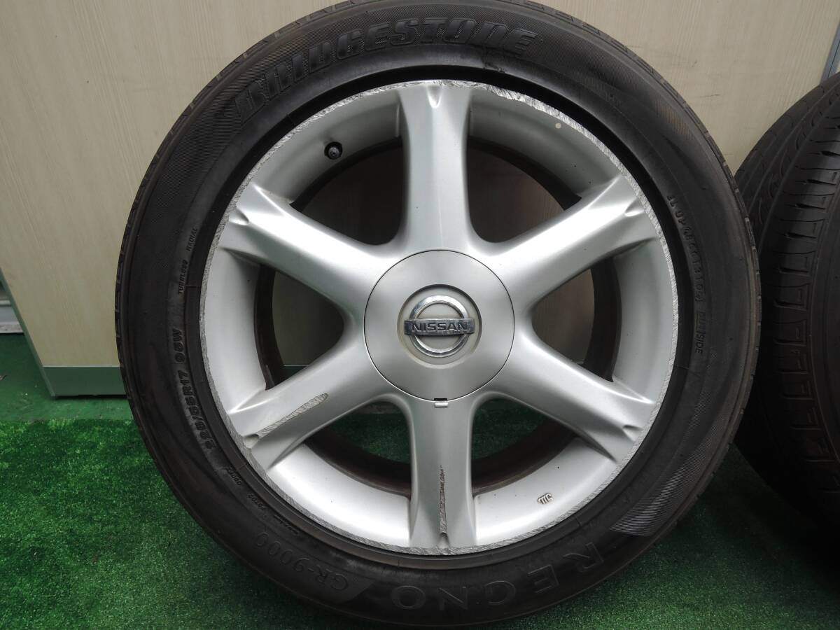 4本価格★日産 F50 シーマ 純正 225/55R17 ブリヂストン レグノ GR-9000 17インチ PCD114.3/5H★3110407HAノ
