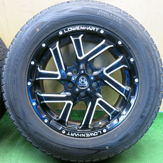 バリ溝!22年!キレイ!9.5分◎Lowenhart GXL206 225/65R17 スタッドレス ダンロップ ウインターマックス SJ8 SJ8+ レーベンハート 17インチ PCD114.3/5H◎6090608HAス