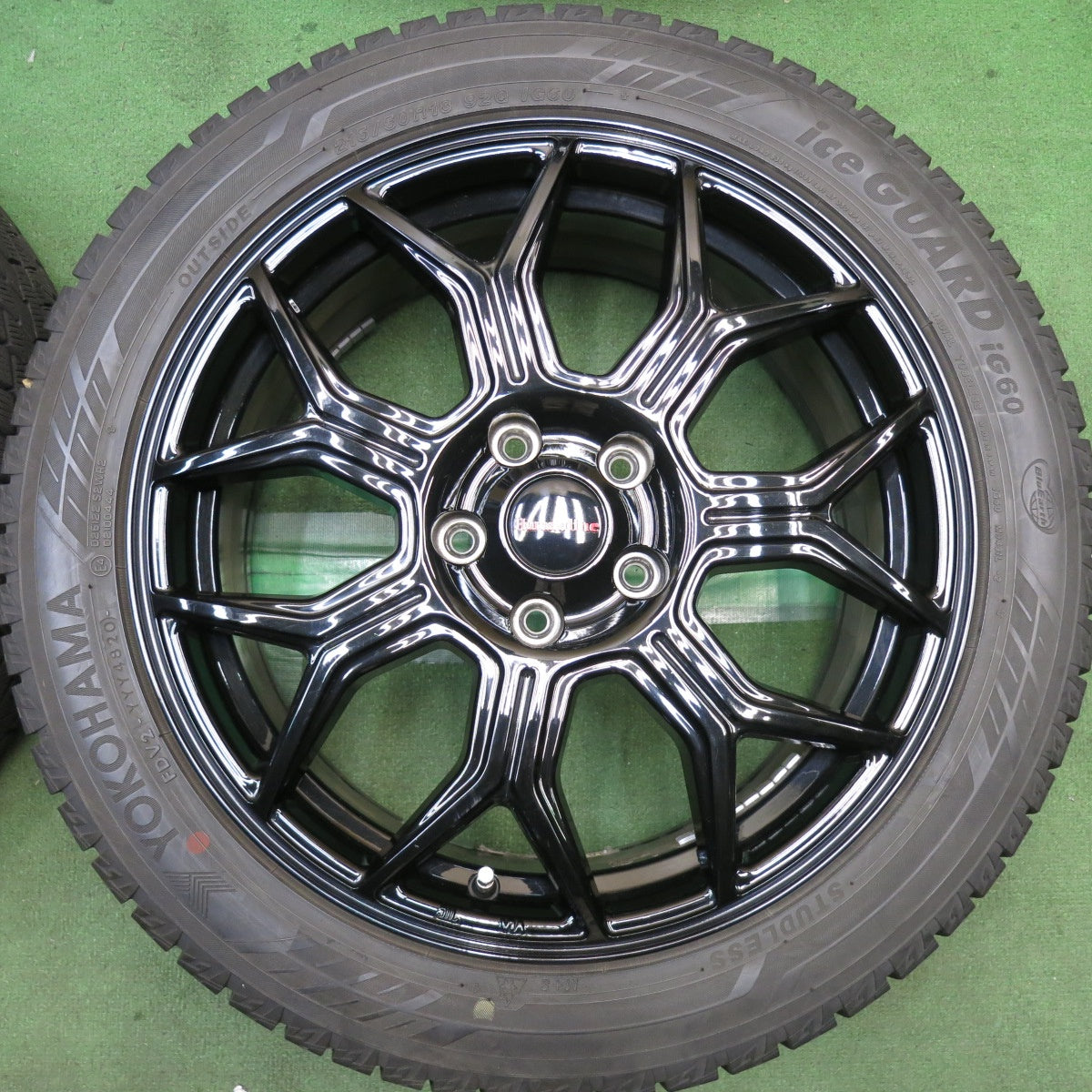 バリ溝!9.5分◎スタッドレス 215/50R18 ヨコハマ アイスガード iG60 Humanline HS-10M ヒューマンライン 18インチ PCD114.3/5H◎6101008HAス