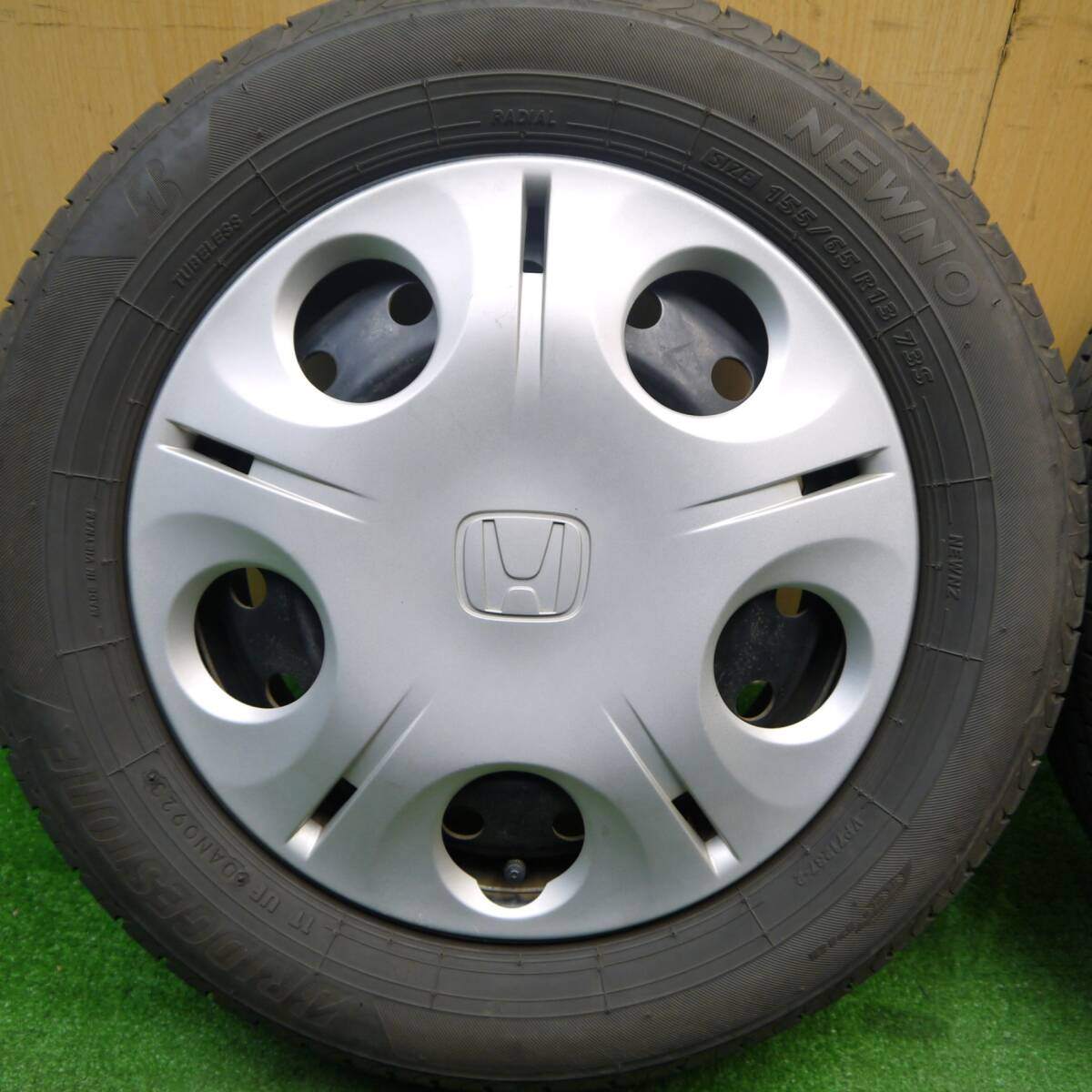 4本価格!23年★ホンダ ライフ 純正 スチール 155/65R13 ブリヂストン NEWNO ニューノ 13インチ PCD100/4H★5031709Hノ