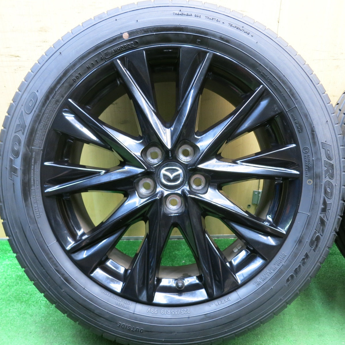 バリ溝!22年!キレイ!ほぼ10分★マツダ CX-5 純正 225/55R19 トーヨー プロクセス R46 19インチ CX5 PCD114.3/5H★5062901HAノ