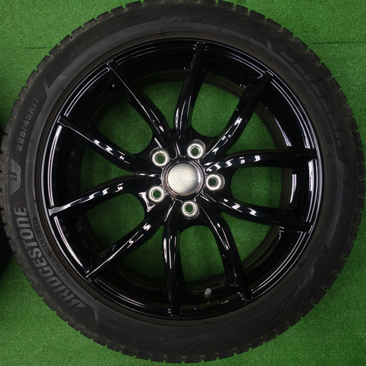 バリ溝!9分★プジョー 等 EUROTECH VP-Line 225/45R17 スタッドレス ブリヂストン ブリザック VRX3 ユーロテック 17インチ PCD108/5H★6052301KTス
