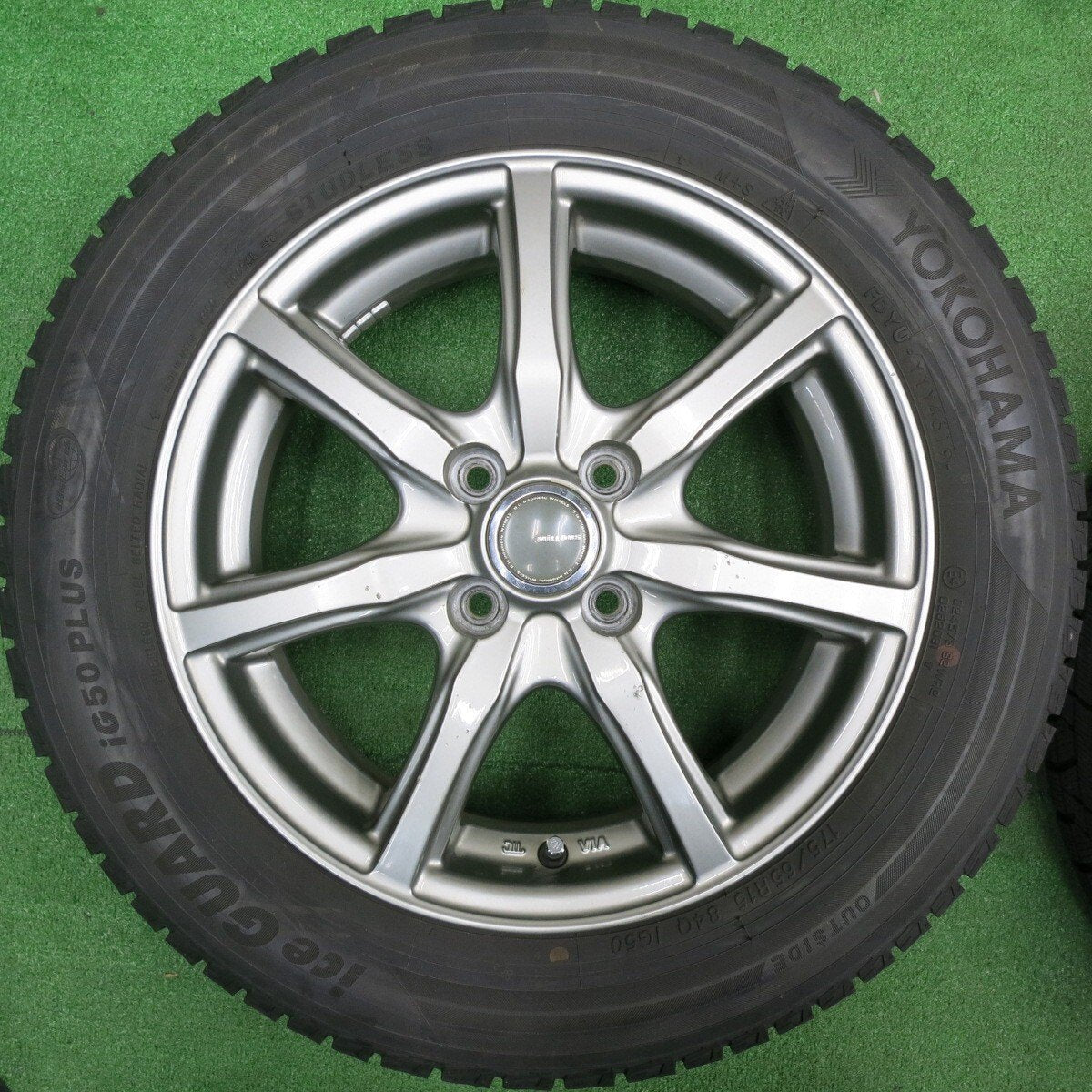 バリ溝!8.5分★スタッドレス 175/65R15 ヨコハマ アイスガード iG50 プラス MiLLOUS ミルアス 15インチ PCD100/4H★4122402NJス