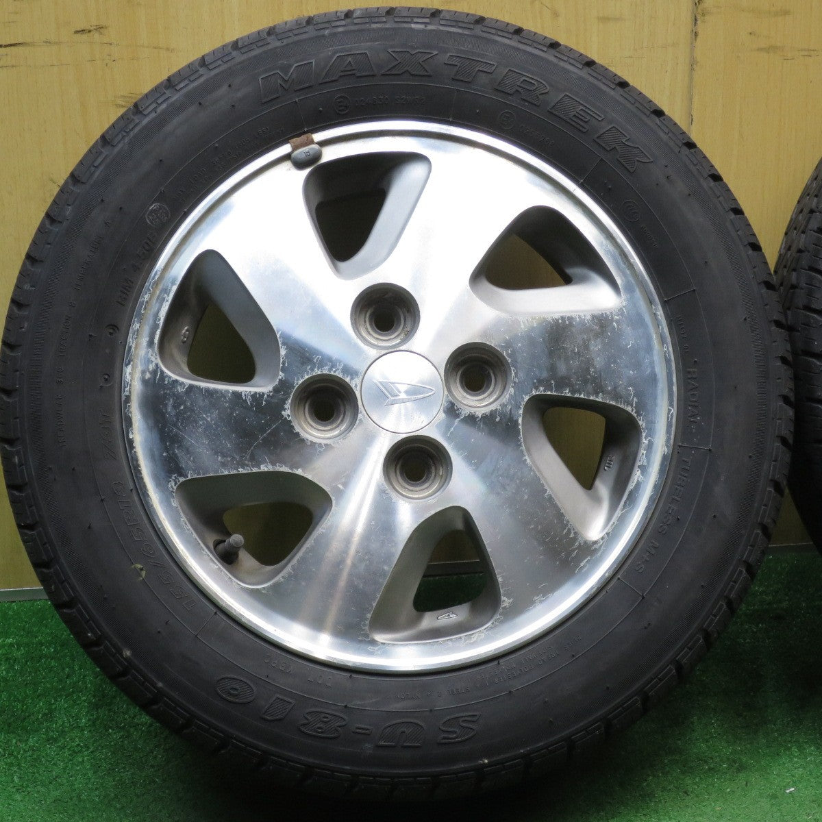 バリ溝!9分★ダイハツ ムーヴ 純正 155/65R13 マックストレック SU-810 13インチ PCD100/4H★5061904NJノ