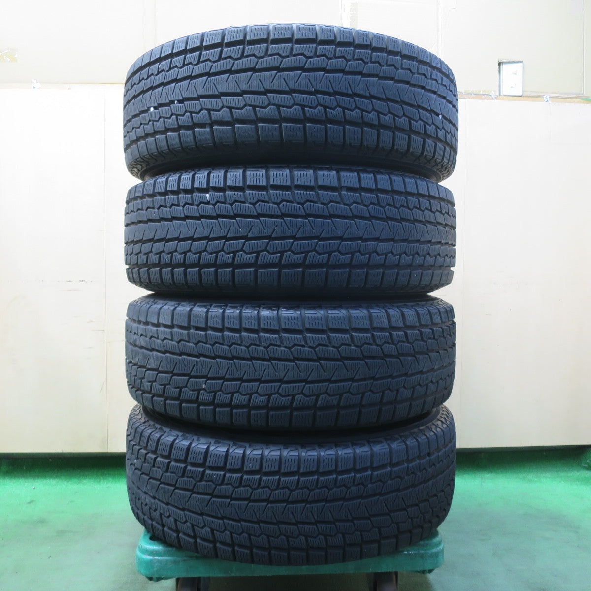 バリ溝!23年!キレイ!8.5分★トヨタ RAV4 等 純正 OP MODELLISTA ウィングダンサー XII 225/65R17 スタッドレス ヨコハマ アイスガード G075 モデリスタ PCD114.3/5H★5110806イス