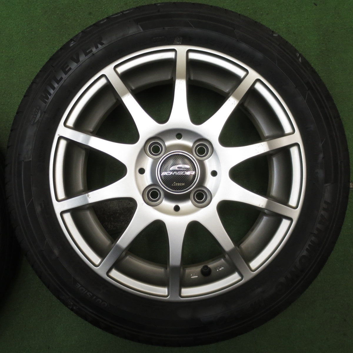 バリ溝!23年!9分★155/65R14 ミレバー ハーモニック MP270 SCHNEIDER ATECH シュナイダー 14インチ PCD100/4H★5072902NJノ