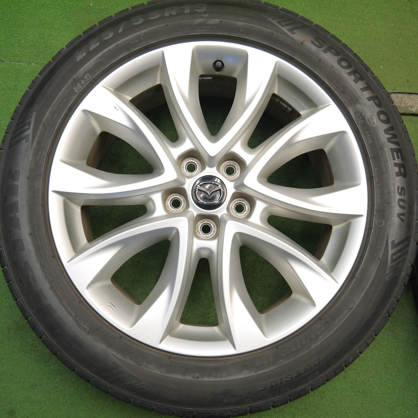 キレイ★マツダ CX-5 純正 225/55R19 トライスター SPORTPOWER SUV 19インチ CX5 PCD114.3/5H★5052007Hノ