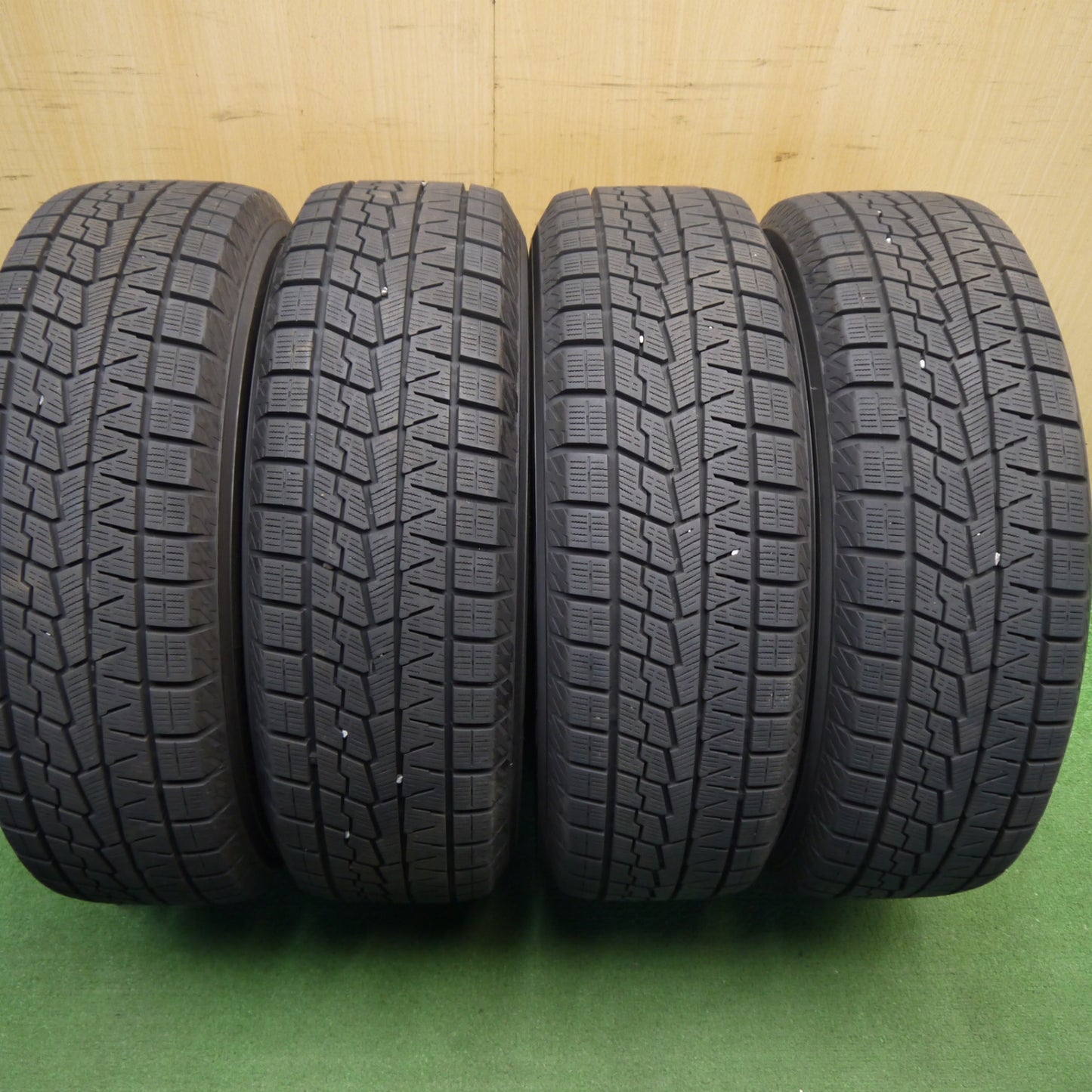 バリ溝!23年!キレイ!9.5分★スタッドレス 195/65R15 ヨコハマ アイスガード iG70 SCHNEIDER シュナイダー 15インチ PCD100/4H★6041508Hス
