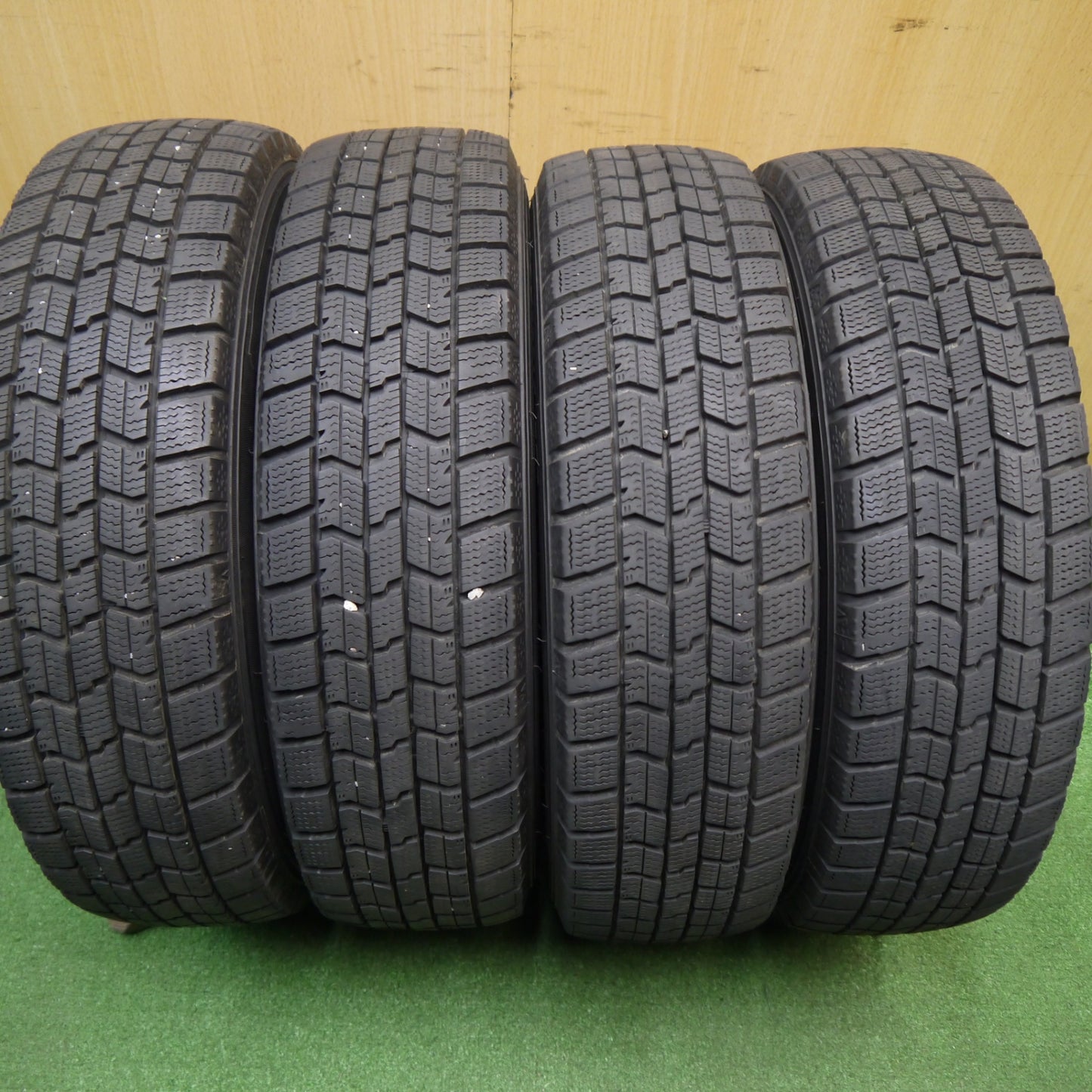 バリ溝!23年!9分★スタッドレス 155/65R14 グッドイヤー アイスナビ7 Exceeder エクシーダー 14インチ PCD100/4H★5121502Hス