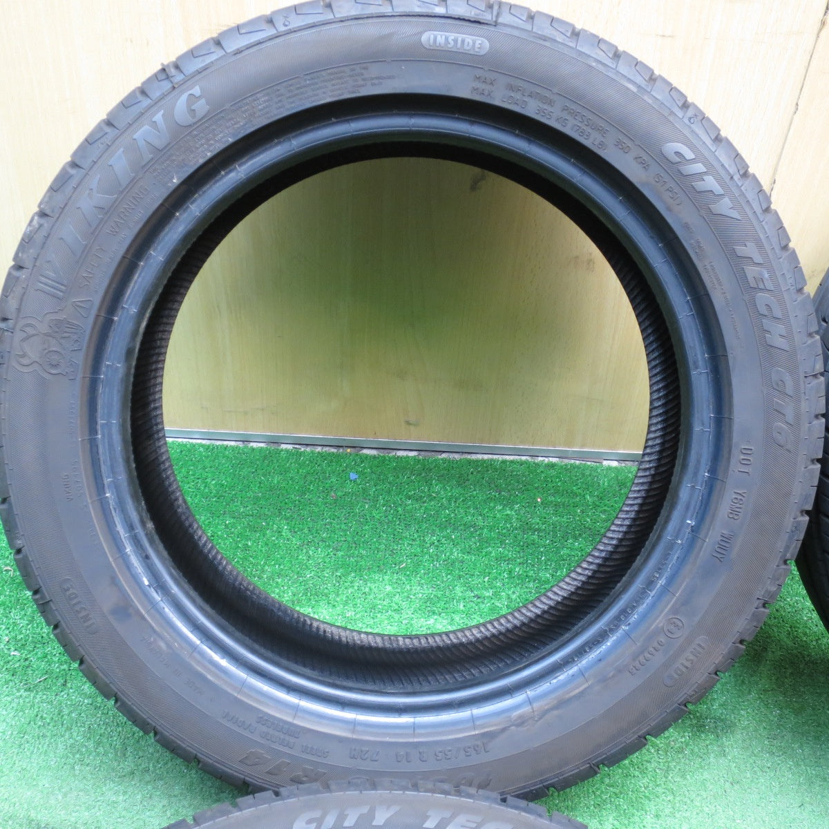 バリ溝!23年!9.5分★165/55R14 バイキング CITY TECH CT6 タイヤ 14インチ ワゴンR ゼスト ライフ アルト パレット 等★5041601KKノタ