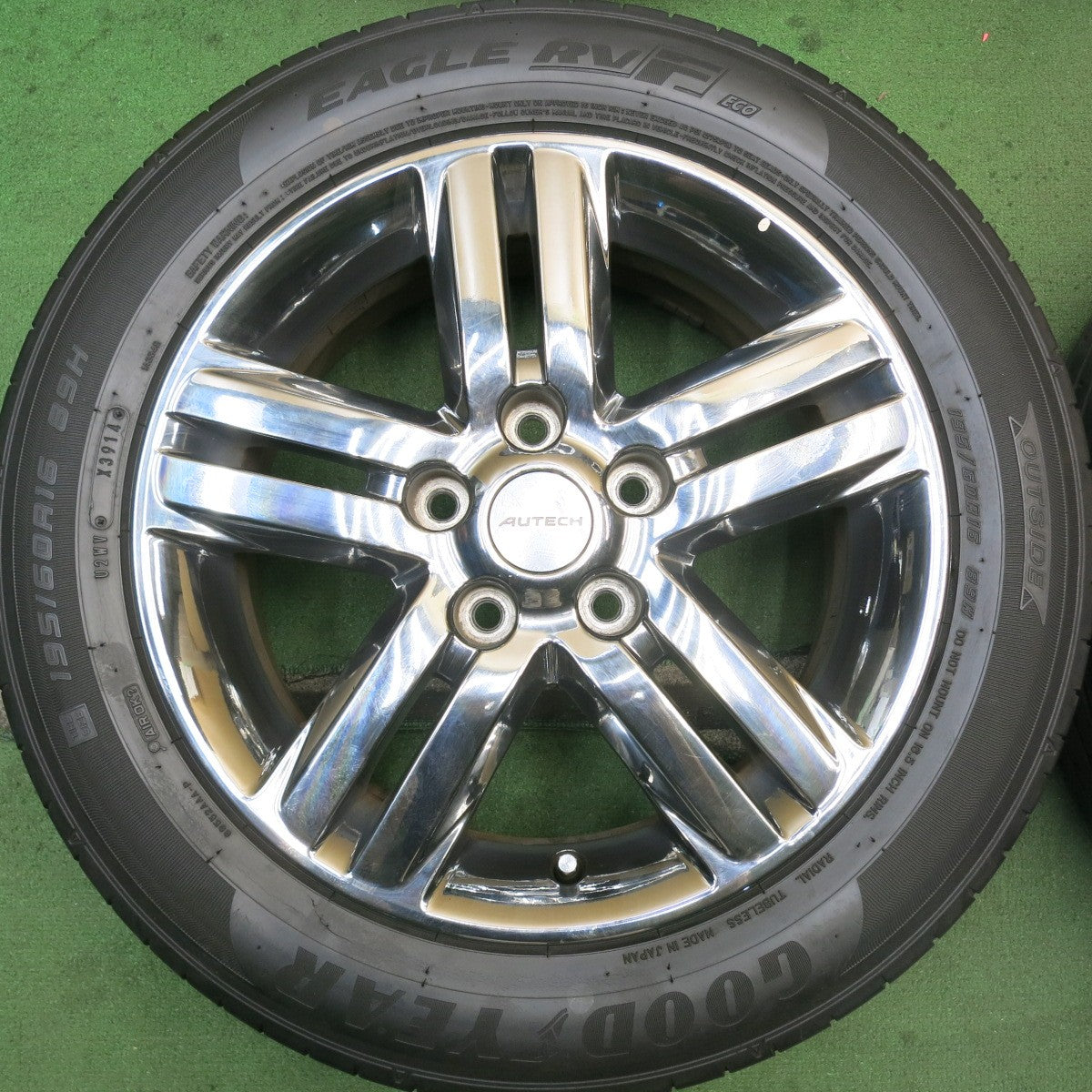 4本価格★日産 セレナ ライダー 純正 AUTECH 195/60R16 グッドイヤー イーグル RVF ECO オーテック 16インチ PCD114.3/5H★5091109HAノ