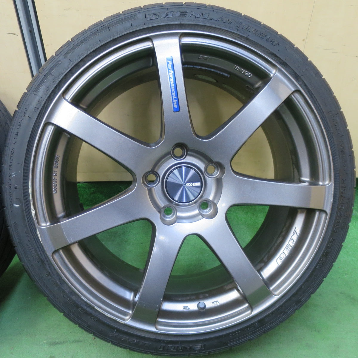 2本価格★215/40R18 グリンランダー ENRI U08 ENKEI PF07 エンケイ 18インチ PCD114.3/5H★5061901TTノ