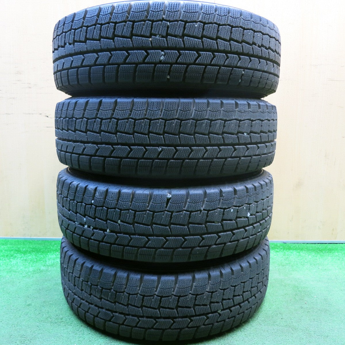 バリ溝!23年!9.5分★スタッドレス 175/65R15 ダンロップ ウインターマックス WM02 PRD 社外 アルミ 15インチ PCD100/4H★6012501HAス