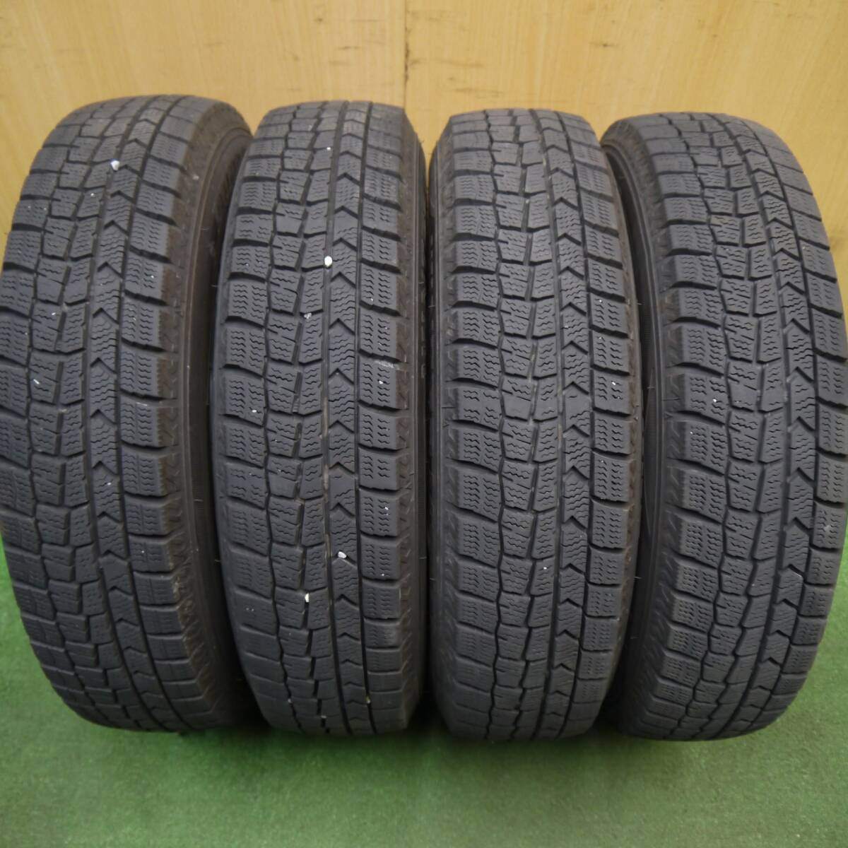 キレイ!22年★スタッドレス 145/80R13 ダンロップ ウインターマックス WM02 MACBES MB8 マクベス 13インチ PCD100/4H★5040809Hス