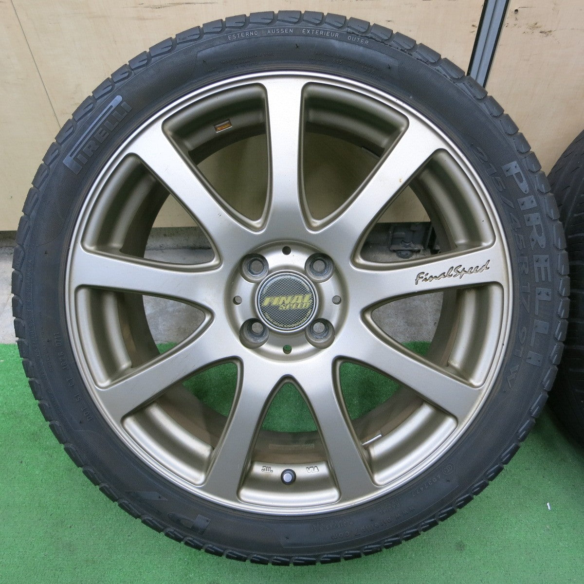 4本価格★FINAL SPEED 215/45R17 ピレリ P7 17インチ ファイナルスピード PCD100/4H★5042303ナノ