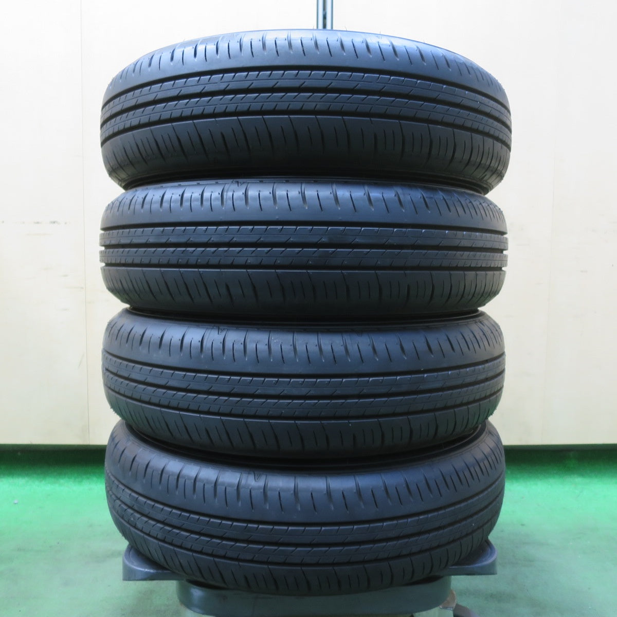 ほぼ新車外し!24年★スズキ HE33S ラパン 純正 スチール 155/65R14 ダンロップ エナセーブ EC300+ 14インチ PCD100/4H★5102412イノ