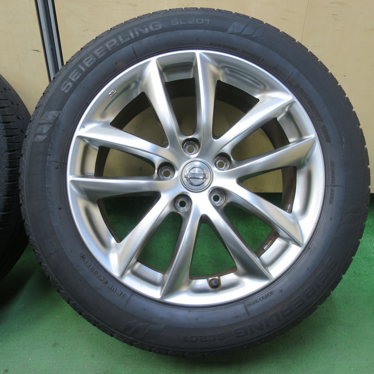 4本価格★日産 V36 スカイライン 純正 225/55R17 セイバーリング SL201 17インチ PCD114.3/5H★5070902イノ
