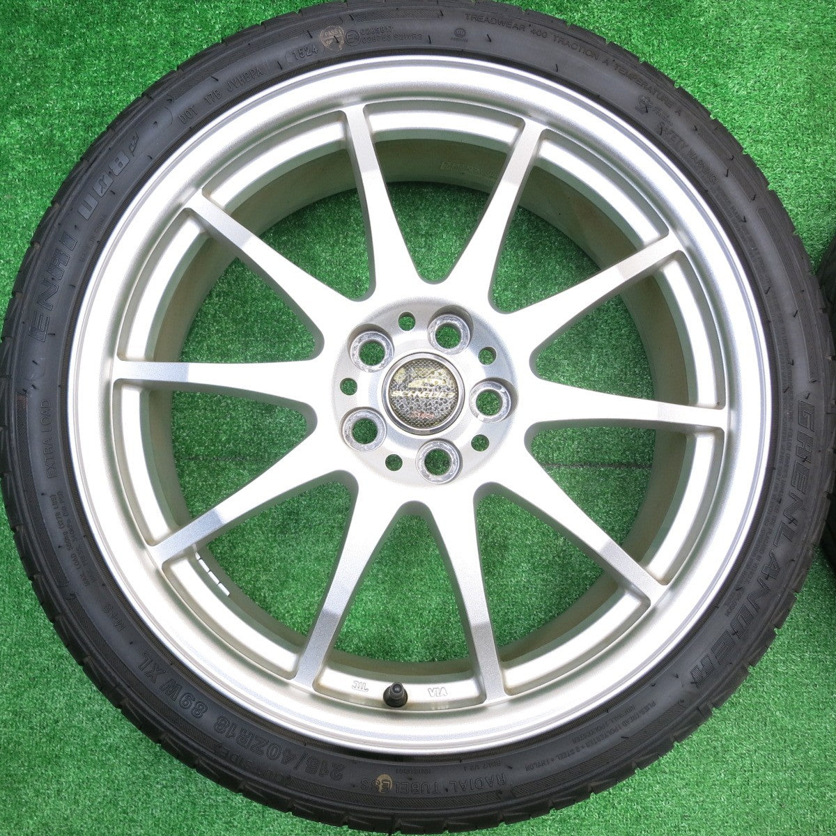 超バリ溝!24年!ほぼ10分★プリウス 等 215/40R18 グリンランダー ENRI U08 SCHNEIDER ATECH シュナイダー 18インチ PCD100/5H★5101202HAノ