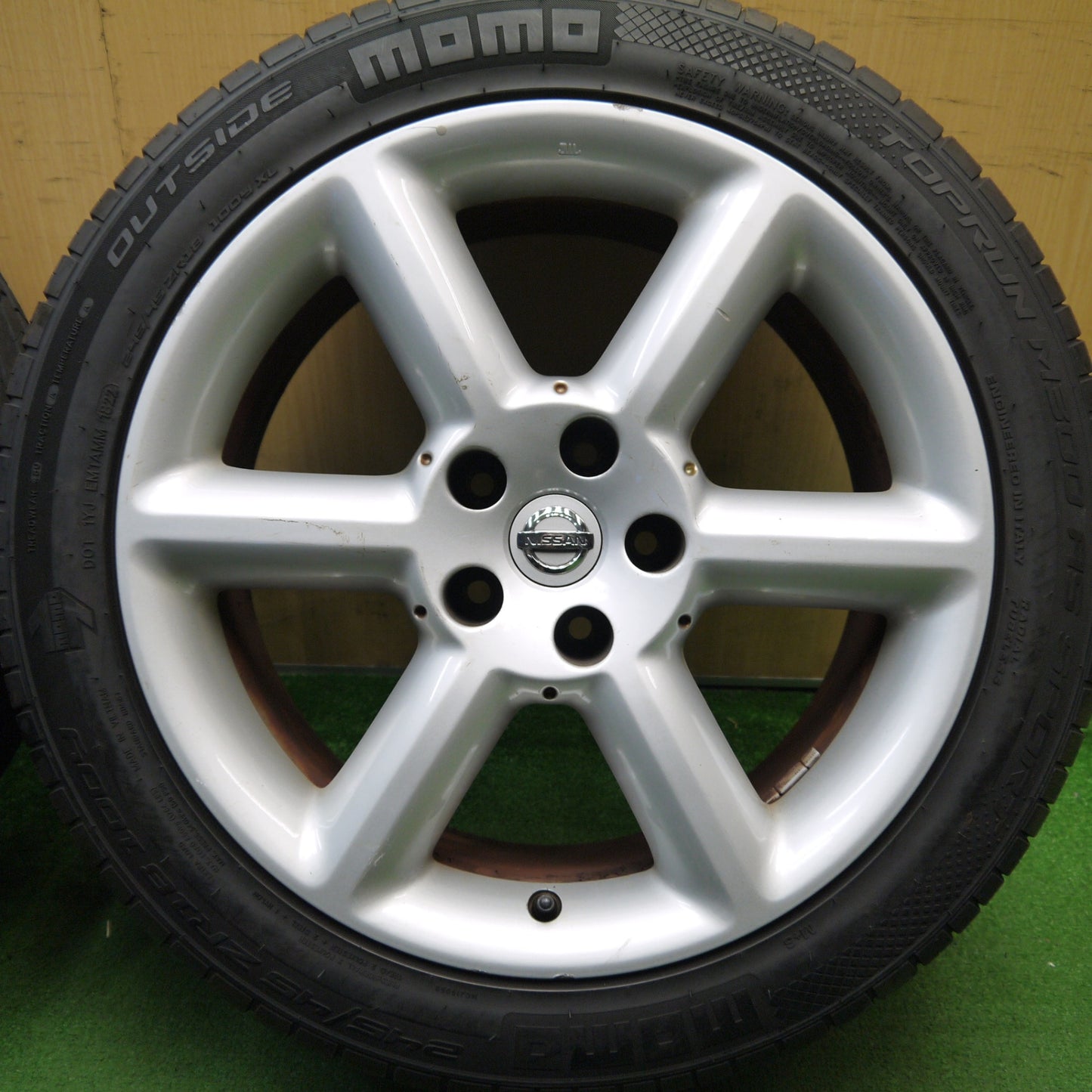 バリ溝!23年!ほぼ10分★日産 Z33 フェアレディZ 純正 225/45R18 245/45R18 モモ トップラン M300 AS SPORT 18インチ PCD114.3/5H★5042501Hノ