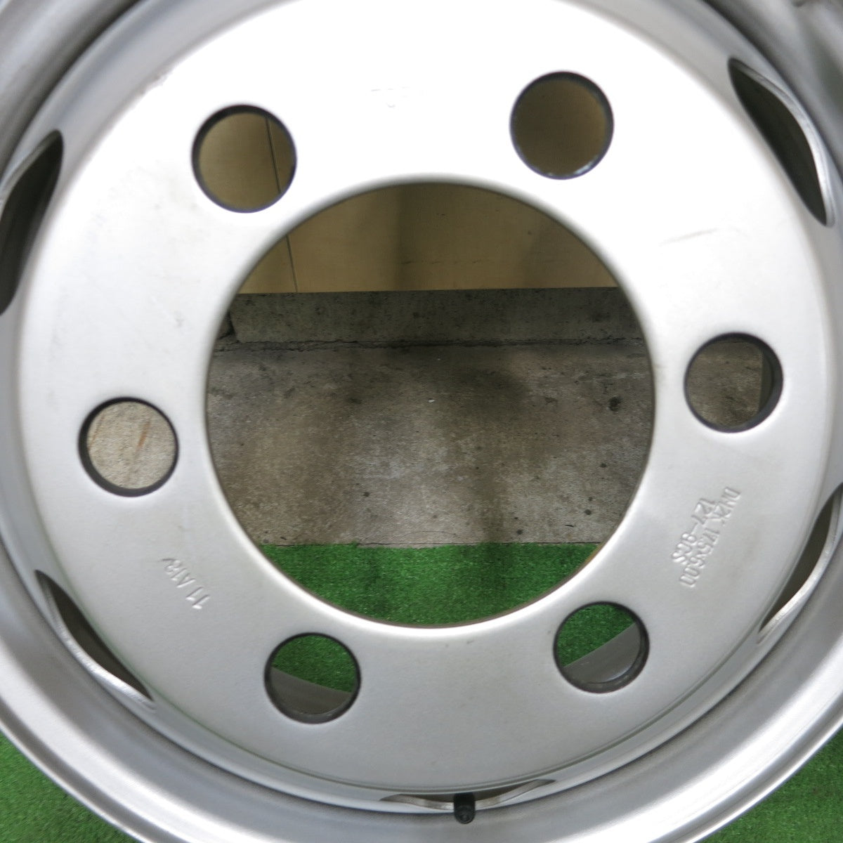 新車外し!6本★トラック エルフ キャンター デュトロ 等 純正 TOPY DM2K スチール ホイール 127-9CS 17.5インチ PCD222.25/6H★5090102ナホ