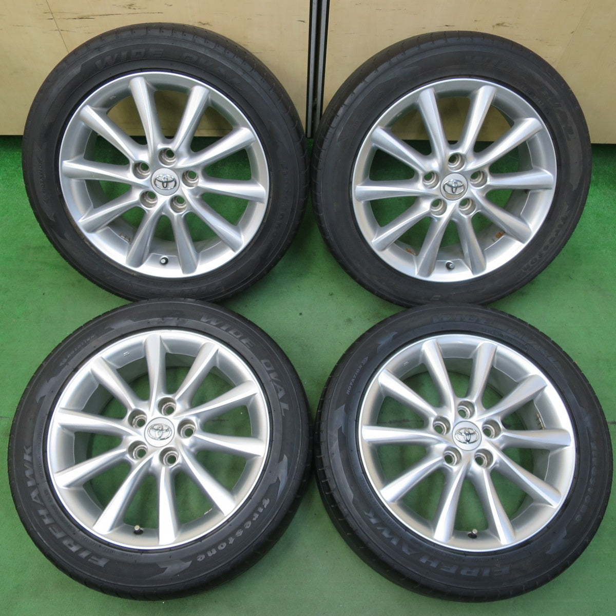 4本価格★トヨタ 50系 エスティマ 純正 215/55R17 ブリヂストン ST30 17インチ TOYOTA★ ☆ トヨタ純正 エスティマ 50系 215⁄55R17ホイール4本タイヤ