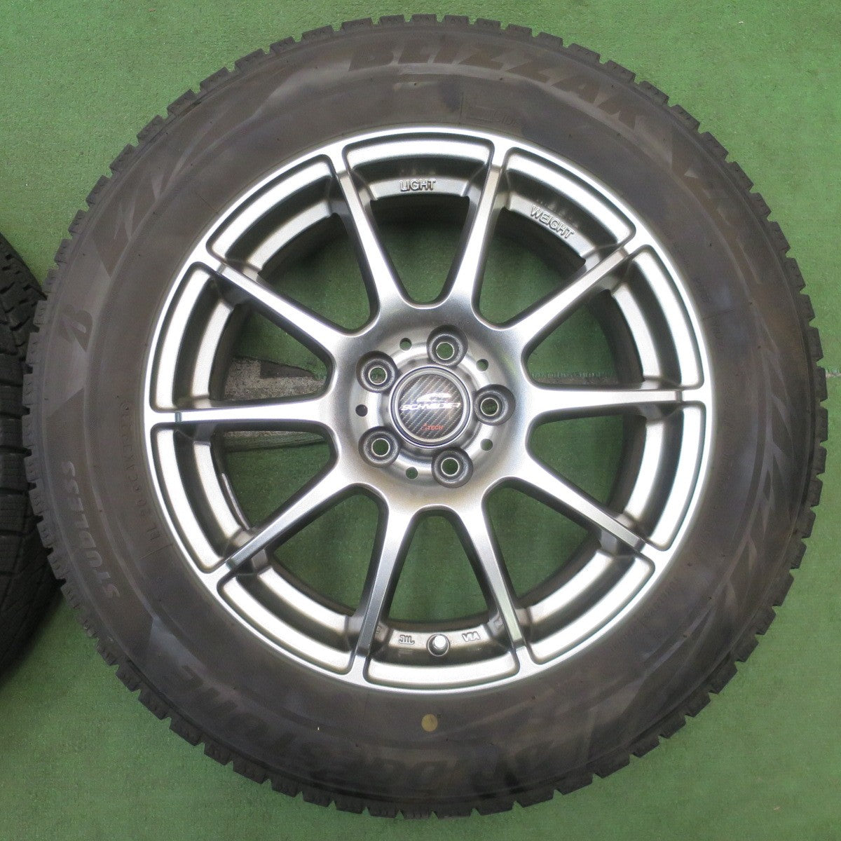 バリ溝!23年!キレイ!9分★インプレッサ 等 205/60R16 スタッドレス ブリヂストン ブリザック VRX2 SCHNEIDER ATECH シュナイダー 16インチ PCD100/5H★5093006NJス