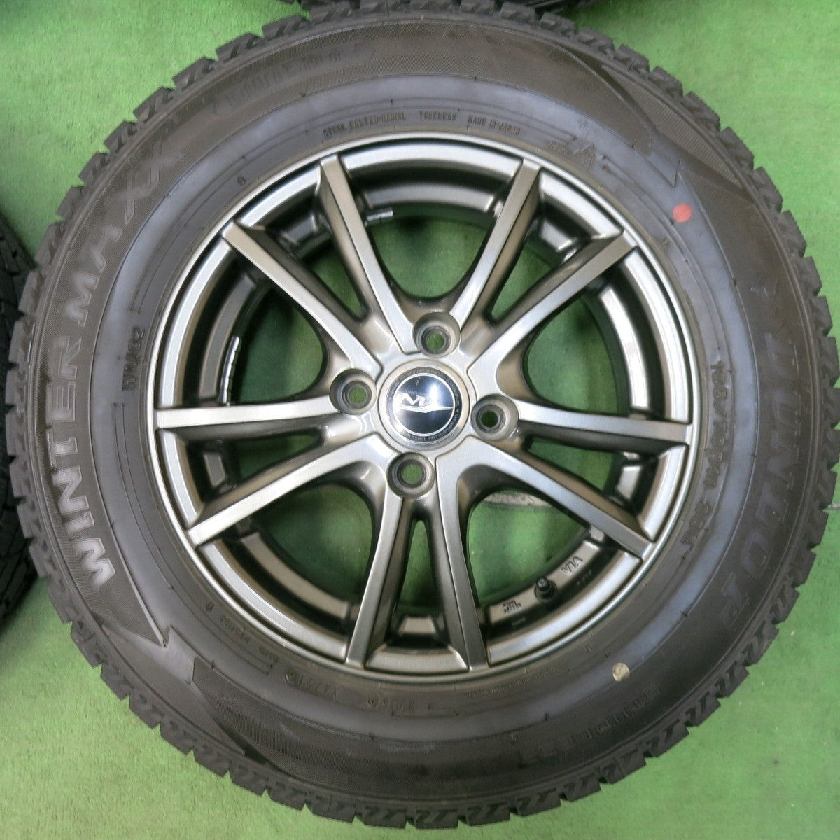 バリ溝!21年!キレイ!9.5分★スタッドレス 185/70R14 ダンロップ ウインターマックス WM02 NIRVANA NV ニルバーナ ニルヴァーナ PCD100/4H★4120609SYス