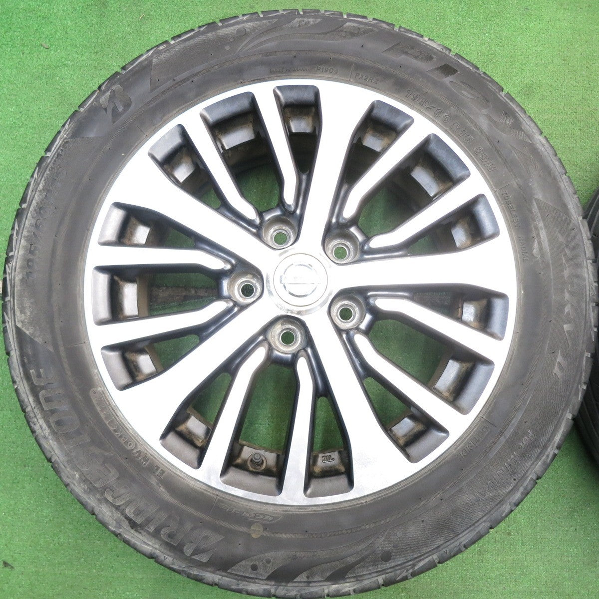 バリ溝!22年!9分★日産 C26 セレナ ハイウェイスター 純正 195/60R16 ブリヂストン プレイズ PX-RV2 16インチ PCD114.3/5H★5061602AKノ