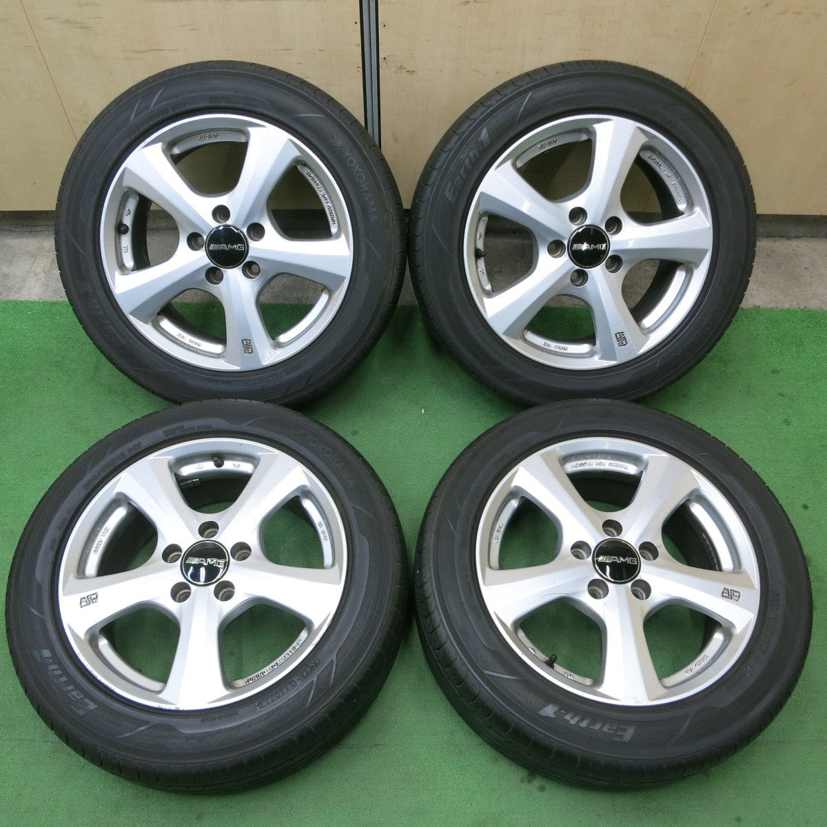 バリ溝!8.5分★ワーゲン 等 MSW O・Z AMG 205/55R16 ヨコハマ Earth-1 16インチ OZ PCD112/5H★5042304ナノ