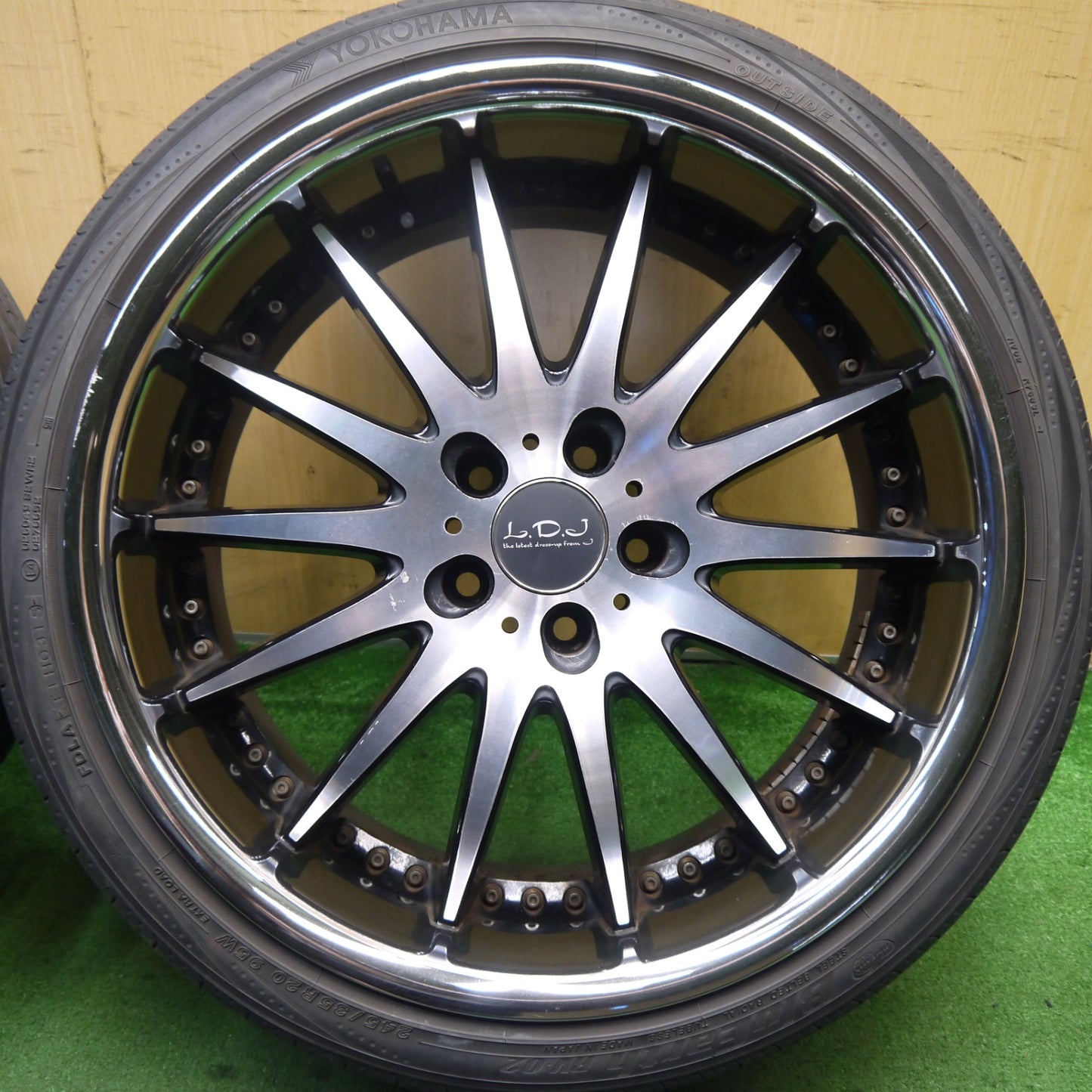 4本価格!22年★レグザーニ LX14 L.D.J 245/35R20 ヨコハマ ブルーアース RV-02 グリーントラック QUEST-X ルッチーニ BUONO SPORT LEXANI LDJ PCD114.3/5H★5051909Hノ