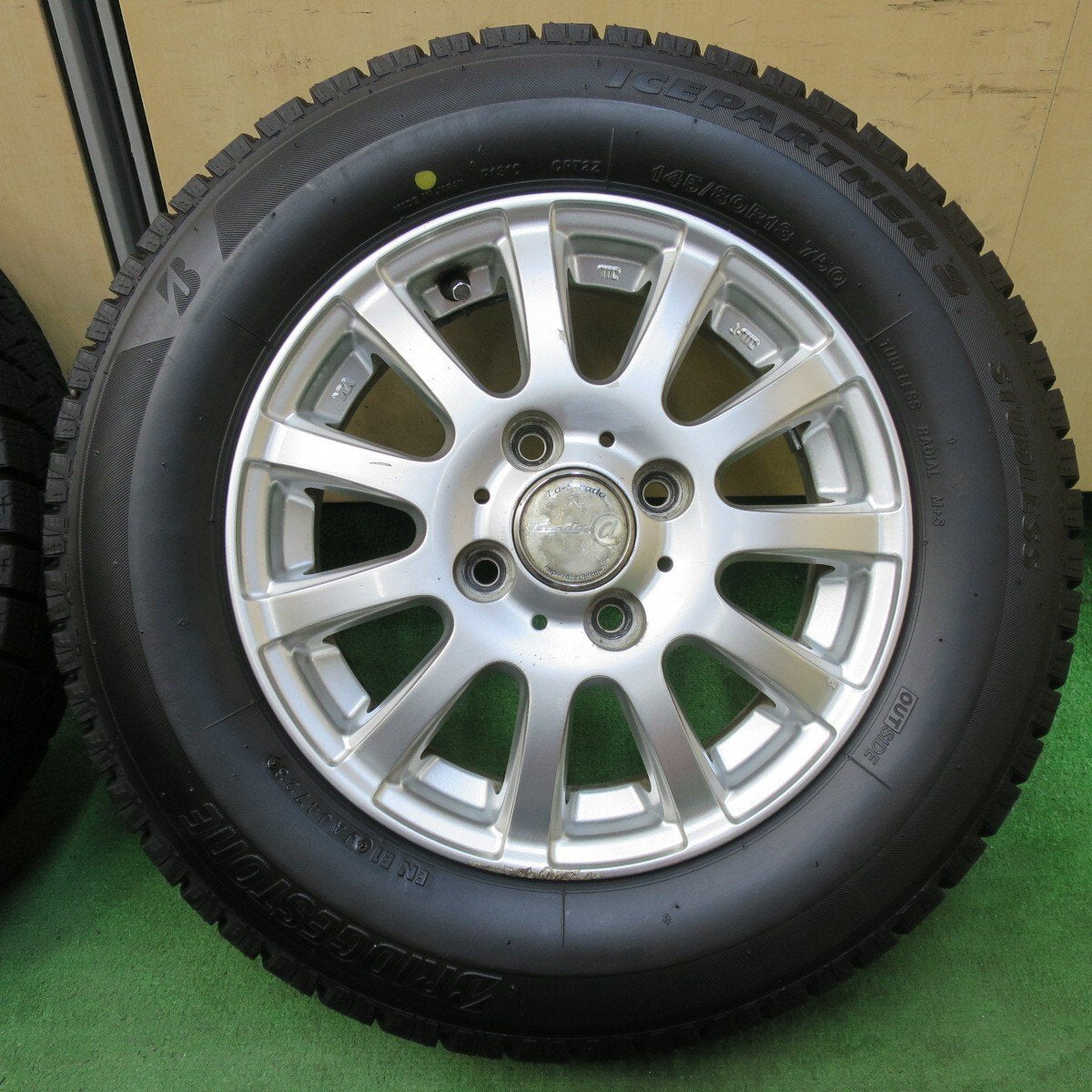 バリ溝!23年!ほぼ10分★スタッドレス 145/80R13 ブリヂストン アイスパートナー2 Tirado@ La-Strada 阿部商会 ティラード 13インチ PCD100/4H★5012506イス
