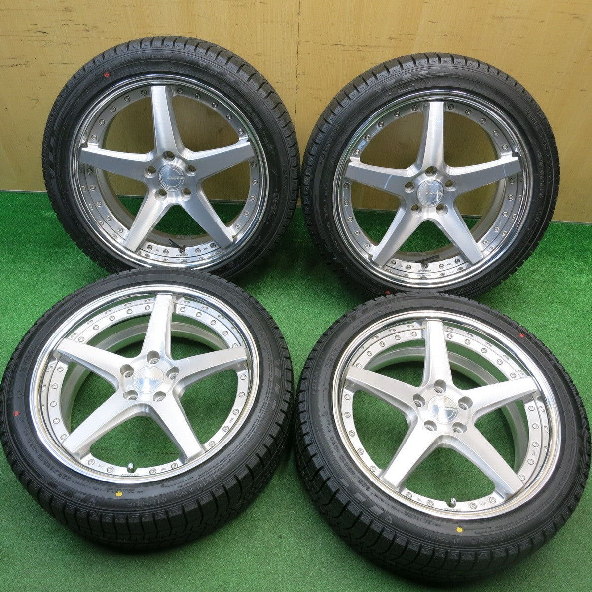 未使用!22年!キレイ★WORK GNOSIS CVFM 225/45R19 スタッドレス ダンロップ ウインターマックス 03 ワーク グノーシス 19インチ PCD114.3/5H★5113006HAス