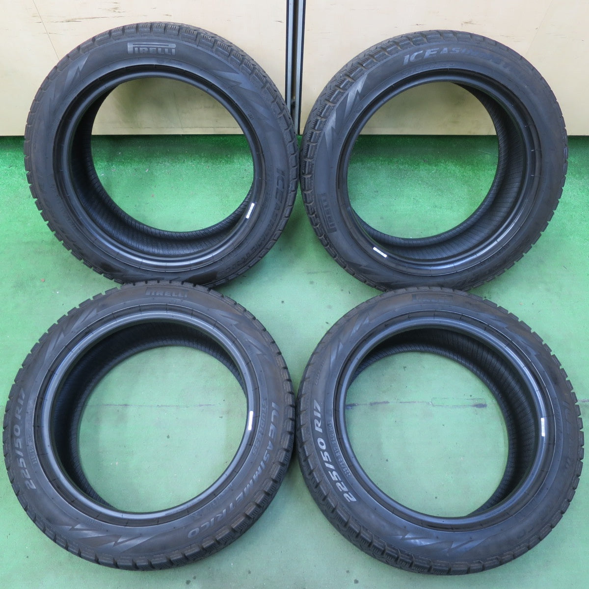 4本価格!21年★スタッドレス 225/50R17 ピレリ アイスアシンメトリコ タイヤ 17インチ BMW ボルボ ベンツ 等★5062001イスタ