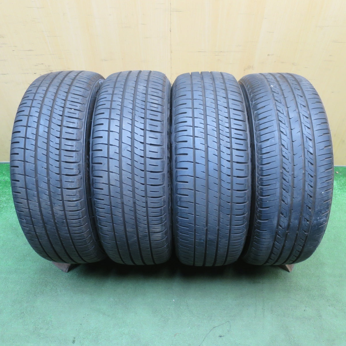 バリ溝!24年!9.5分◎トヨタ 50系 エスティマ 純正 215/55R17 セイバーリング SL201 ダンロップ エナセーブ EC204 17インチ PCD114.3/5H◎6060202NKノ