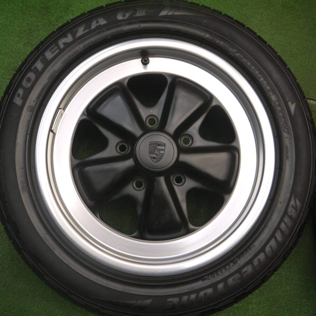 ★ポルシェ 911 純正 FUCHS アロイ 215/50R16 ブリヂストン ポテンザ G3 フックス 16インチ PCD130/5H★4121804Hノ