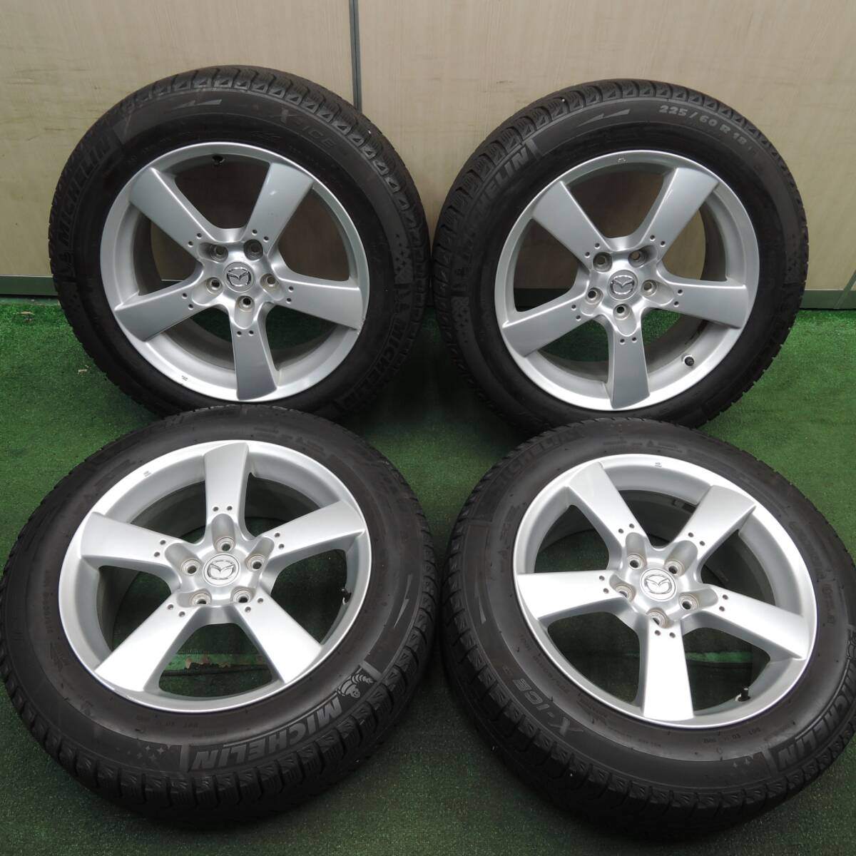 4本価格★マツダ RX-8 純正 225/60R18 スタッドレス ミシュラン X-ICE XI2 18インチ PCD114.3/5H★4021701HAス
