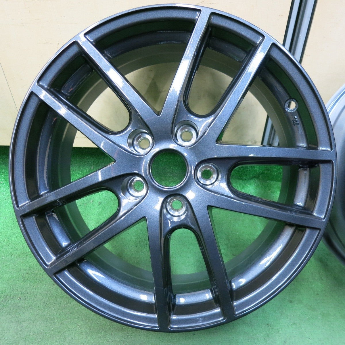 新車外し!付属品付★日産 純正 OP Estilo エスティーロ ホイール 17インチ 17×7J PCD114.3/5H★5021913SYホ