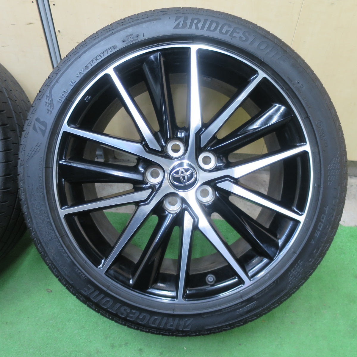 バリ溝!22年!キレイ!9.5分★トヨタ 70系 カムリ 純正 235/45R18 ブリヂストン トランザ T005A 18インチ PCD114.3/5H★5090203TTノ