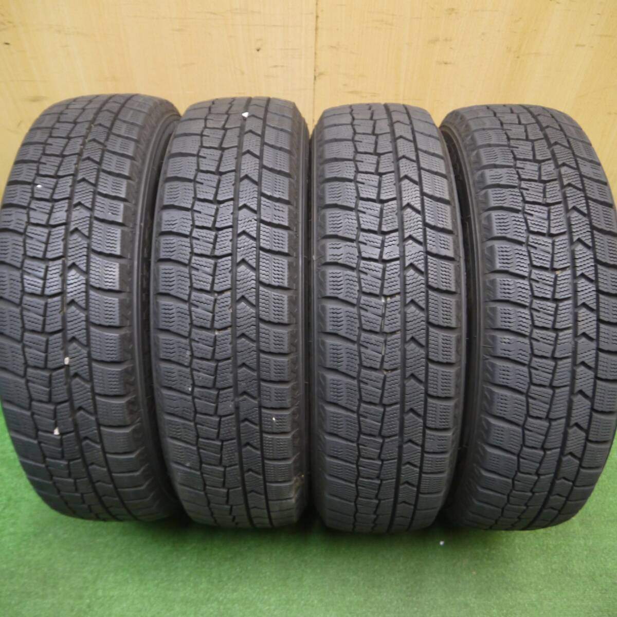 バリ溝!21年!キレイ!9分★スタッドレス 165/65R14 ダンロップ ウインターマックス WM02 JOKER ジョーカー 14インチ PCD100/4H★4121606Hス