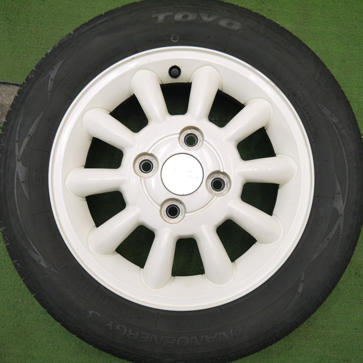 4本価格★スズキ ラパン 純正 155/65R13 トーヨー ナノエナジー3 13インチ PCD100/4H★5062701Hノ