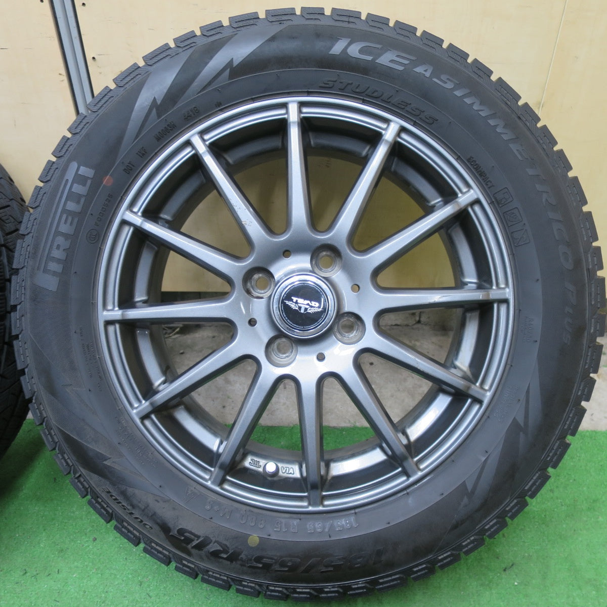 4本価格★スタッドレス 185/65R15 ピレリ アイスアシンメトリコ プラス TEAD テッド 15インチ PCD100/4H★5060404TTス