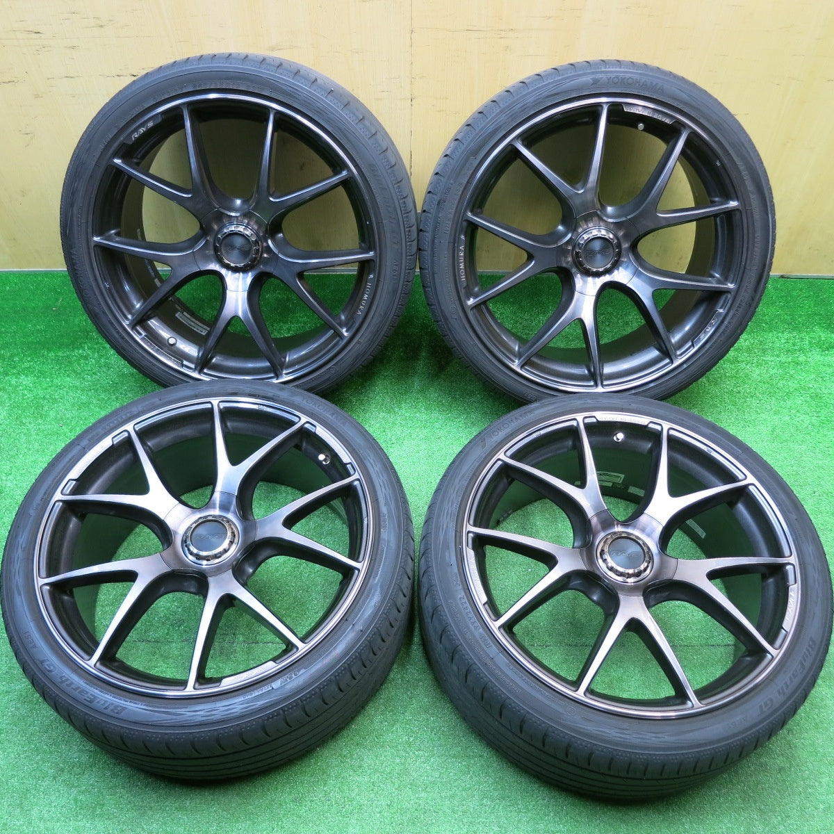 4本価格!22年★RAYS HOMURA 2X5S 245/35R19 ヨコハマ BluEarth-GT AE51 レイズ ホムラ 2×5S 19インチ PCD112/5H★5103010HAノ