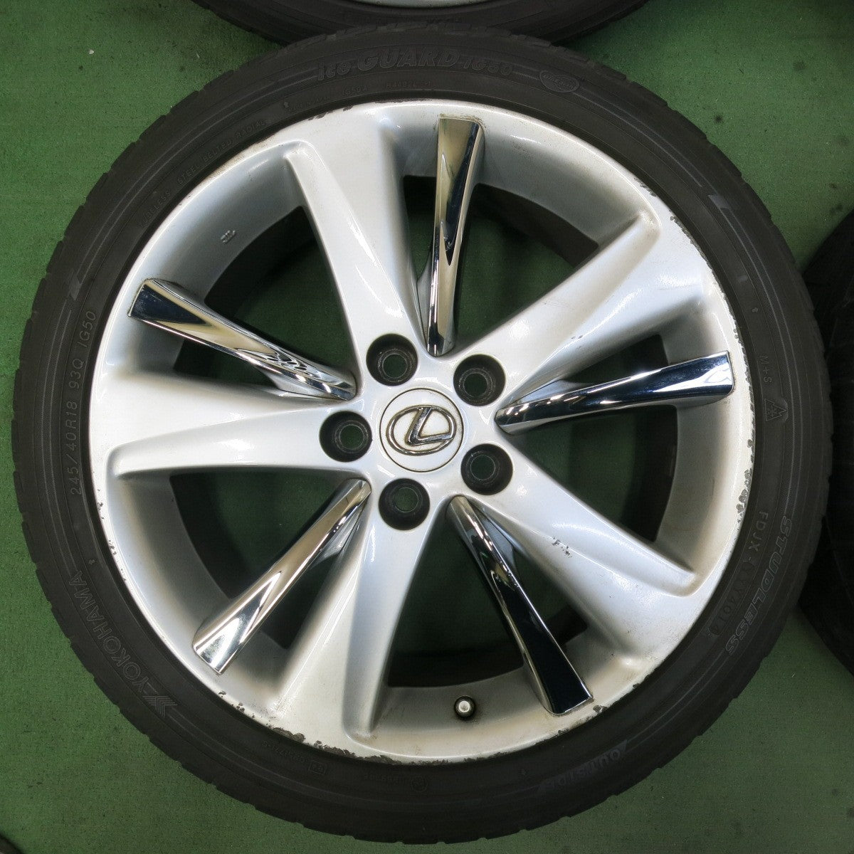 センサー付き!4本★レクサス GS 純正 245/40R18 スタッドレス ヨコハマ アイスガード iG50 プラス 18インチ PCD114.3/5H★5062606SYス