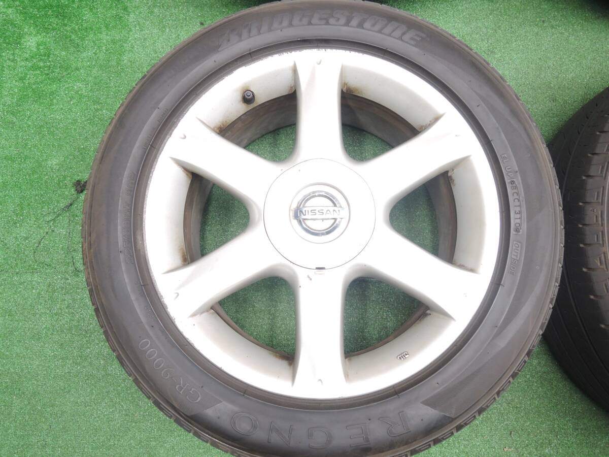 4本価格★日産 F50 シーマ 純正 225/55R17 ブリヂストン レグノ GR-9000 17インチ PCD114.3/5H★3110407HAノ