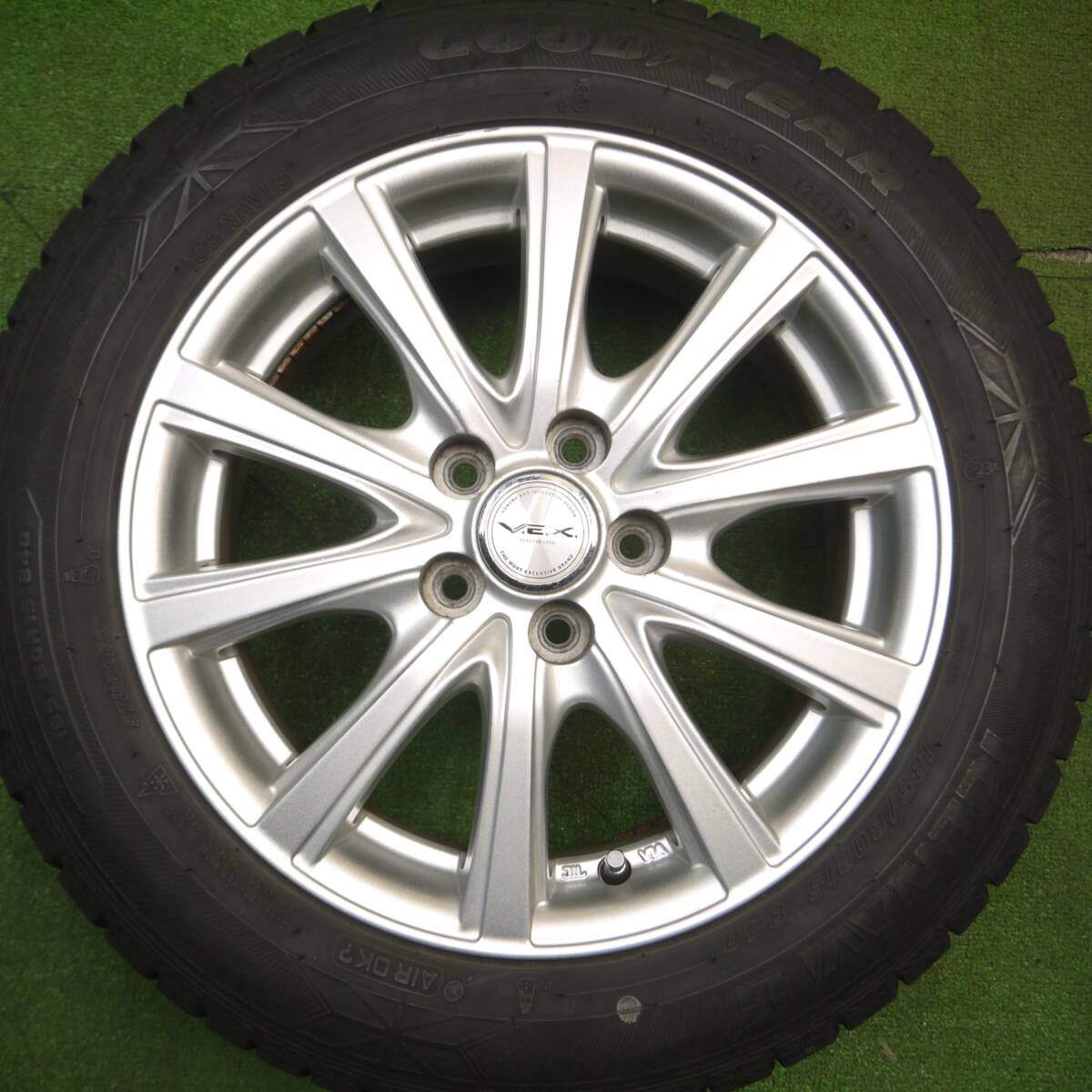 4本価格★シエンタ 等 185/60R15 スタッドレス グッドイヤー アイスナビ6 V.E.X. VEX 15インチ PCD100/5H★5013111Hス